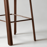 Dual-Tone Italian Modern Bar Stool – Saddle Leather Counter Chair for Kitchens, Bars & Cafés - StoolTopia