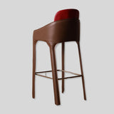 Dual - Tone Italian Modern Bar Stool – Saddle Leather Counter Chair for Kitchens, Bars & Cafés - StoolTopia