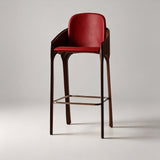 Dual-Tone Italian Modern Bar Stool – Saddle Leather Counter Chair for Kitchens, Bars & Cafés - StoolTopia