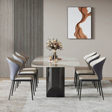Dual - Tone Modern Dining Chair Set - Chic and Versatile - StoolTopia