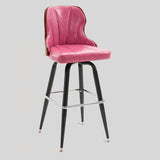 European Swivel Bar Stools Metal Wooden Modern Counter Designer Bar Chair