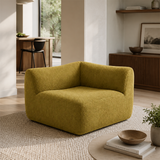 Frameless Deep Seat Sectional Sofa | Stain-Proof Teddy Fleece | Modular & Vacuum-Packed