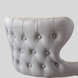 Elegant Velvet Upholstered Bar Stool with Gold Accents - StoolTopia