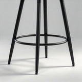 Elegant Velvet Upholstered Bar Stool with Gold Accents - StoolTopia