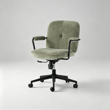 Ergonomic Fabric Office Chair – 360° Swivel, Chrome Base, Adjustable Height - StoolTopia
