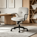 Ergonomic Fabric Office Chair – 360° Swivel, Chrome Base, Adjustable Height - StoolTopia