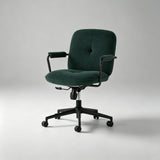 Ergonomic Fabric Office Chair – 360° Swivel, Chrome Base, Adjustable Height - StoolTopia