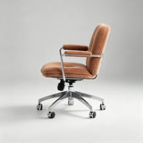 Ergonomic Fabric Office Chair – 360° Swivel, Chrome Base, Adjustable Height - StoolTopia