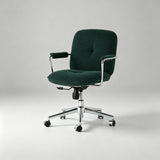 Ergonomic Fabric Office Chair – 360° Swivel, Chrome Base, Adjustable Height - StoolTopia
