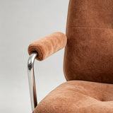 Ergonomic Fabric Office Chair – 360° Swivel, Chrome Base, Adjustable Height - StoolTopia