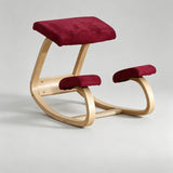 Ergonomic Kneeling Chair – Fixed Design, Full Birch Wood, Multiple Fabrics - StoolTopia