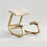 Ergonomic Kneeling Chair – Fixed Design, Full Birch Wood, Multiple Fabrics - StoolTopia