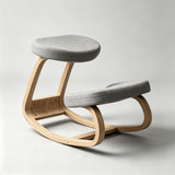 Ergonomic Kneeling Chair – Fixed Design, Full Birch Wood, Multiple Fabrics - StoolTopia