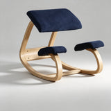 Ergonomic Kneeling Chair – Fixed Design, Full Birch Wood, Multiple Fabrics - StoolTopia