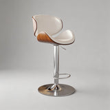 Ergonomic Leather Swivel Bar Stool - Adjustable Height with 360° Rotation - StoolTopia