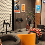 Ergonomic Leather Swivel Bar Stool - Adjustable Height with 360° Rotation - StoolTopia