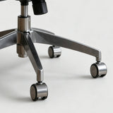Ergonomic Swivel Office Chair – Chrome Base, 360° Rotation, Pleated Back - StoolTopia
