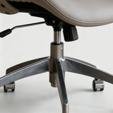 Ergonomic Swivel Office Chair – Chrome Base, 360° Rotation, Pleated Back - StoolTopia