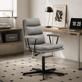 Ergonomic Swivel Office Chair | Memory Foam, 360° Rotation, 135° Recline – Faux Leather - StoolTopia