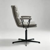 Ergonomic Swivel Office Chair | Memory Foam, 360° Rotation, 135° Recline – Faux Leather - StoolTopia