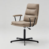Ergonomic Swivel Office Chair | Memory Foam, 360° Rotation, 135° Recline – Faux Leather - StoolTopia