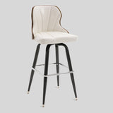 European Swivel Bar Stools Metal Wooden Modern Counter Designer Bar Chair - StoolTopia