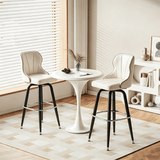 European Swivel Bar Stools Metal Wooden Modern Counter Designer Bar Chair - StoolTopia