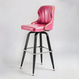 European Swivel Bar Stools Metal Wooden Modern Counter Designer Bar Chair - StoolTopia
