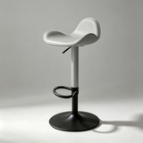 Saddle Leather Bar Stool - Swivel and Height Adjustable Kitchen Island Seat