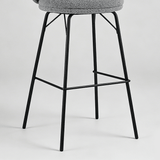Fashionable Bar Chair Nordic Iron High Stool Bar Front Desk High Chair with Backrest Counter Height Barstool - StoolTopia