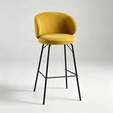 Fashionable Bar Chair Nordic Iron High Stool Bar Front Desk High Chair with Backrest Counter Height Barstool - StoolTopia