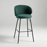 Fashionable Bar Chair Nordic Iron High Stool Bar Front Desk High Chair with Backrest Counter Height Barstool - StoolTopia