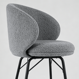 Fashionable Bar Chair Nordic Iron High Stool Bar Front Desk High Chair with Backrest Counter Height Barstool - StoolTopia