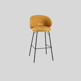 Fashionable Bar Chair Nordic Iron High Stool Bar Front Desk High Chair with Backrest Counter Height Barstool - StoolTopia