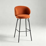 Fashionable Bar Chair Nordic Iron High Stool Bar Front Desk High Chair with Backrest Counter Height Barstool - StoolTopia