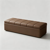 Faux Leather Storage Ottoman Bench - Padded Lift-Top Seat for Bedroom, Entryway & Living Room - StoolTopiaFurniture