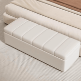 Faux Leather Storage Ottoman Bench - Padded Lift - Top Seat for Bedroom, Entryway & Living Room - StoolTopiaFurniture