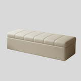 Faux Leather Storage Ottoman Bench - Padded Lift - Top Seat for Bedroom, Entryway & Living Room - StoolTopiaFurniture