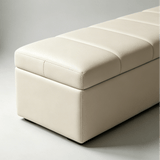 Faux Leather Storage Ottoman Bench - Padded Lift-Top Seat for Bedroom, Entryway & Living Room - StoolTopiaFurniture