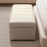 Faux Leather Storage Ottoman Bench - Padded Lift - Top Seat for Bedroom, Entryway & Living Room - StoolTopiaFurniture