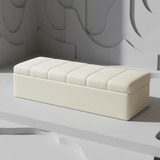 Faux Leather Storage Ottoman Bench - Padded Lift - Top Seat for Bedroom, Entryway & Living Room - StoolTopiaFurniture