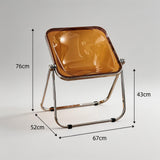 Foldable Acrylic Dining Chair with Premium Hinges and Metal Legs - StoolTopia