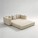Foldable Corduroy Sofa Bed, Vacuum Compressed No Frame Design - StoolTopia