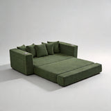 Foldable Corduroy Sofa Bed, Vacuum Compressed No Frame Design - StoolTopia