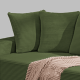 Foldable Corduroy Sofa Bed, Vacuum Compressed No Frame Design - StoolTopia