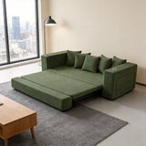 Foldable Corduroy Sofa Bed, Vacuum Compressed No Frame Design - StoolTopia