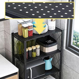 Foldable Metal Storage Shelf with Wheels – 4 - Tier Heavy - Duty Rolling Rack for Kitchen, Office, Living Room, or Garage - StoolTopia