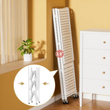 Foldable Metal Storage Shelf with Wheels – 4 - Tier Heavy - Duty Rolling Rack for Kitchen, Office, Living Room, or Garage - StoolTopia