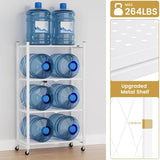 Foldable Metal Storage Shelf with Wheels – 4 - Tier Heavy - Duty Rolling Rack for Kitchen, Office, Living Room, or Garage - StoolTopia
