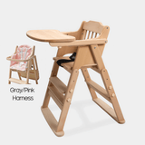 Foldable Solid Wood Baby High Chair | Convertible Toddler Dining Chair & Step Stool - StoolTopia